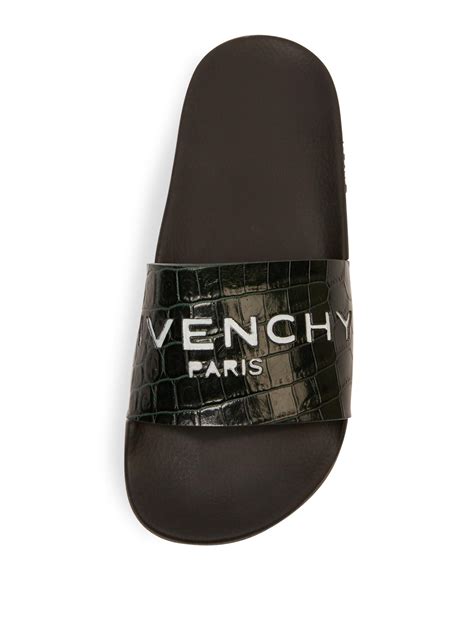 givenchy croc embossed slipper|Givenchy slides size 35.